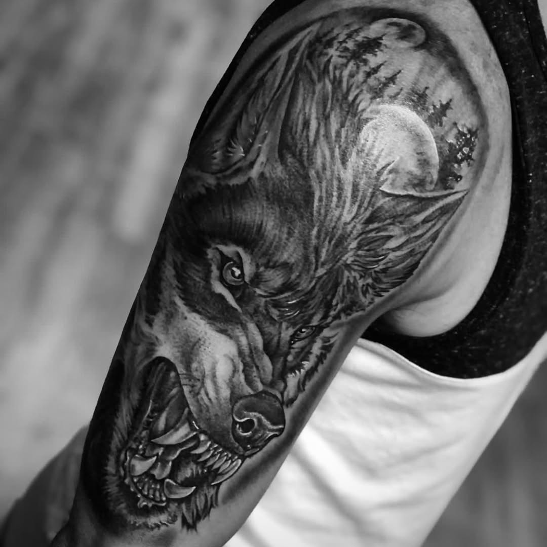 Tattoo by @bigstevelewis — realism, black_and_grey