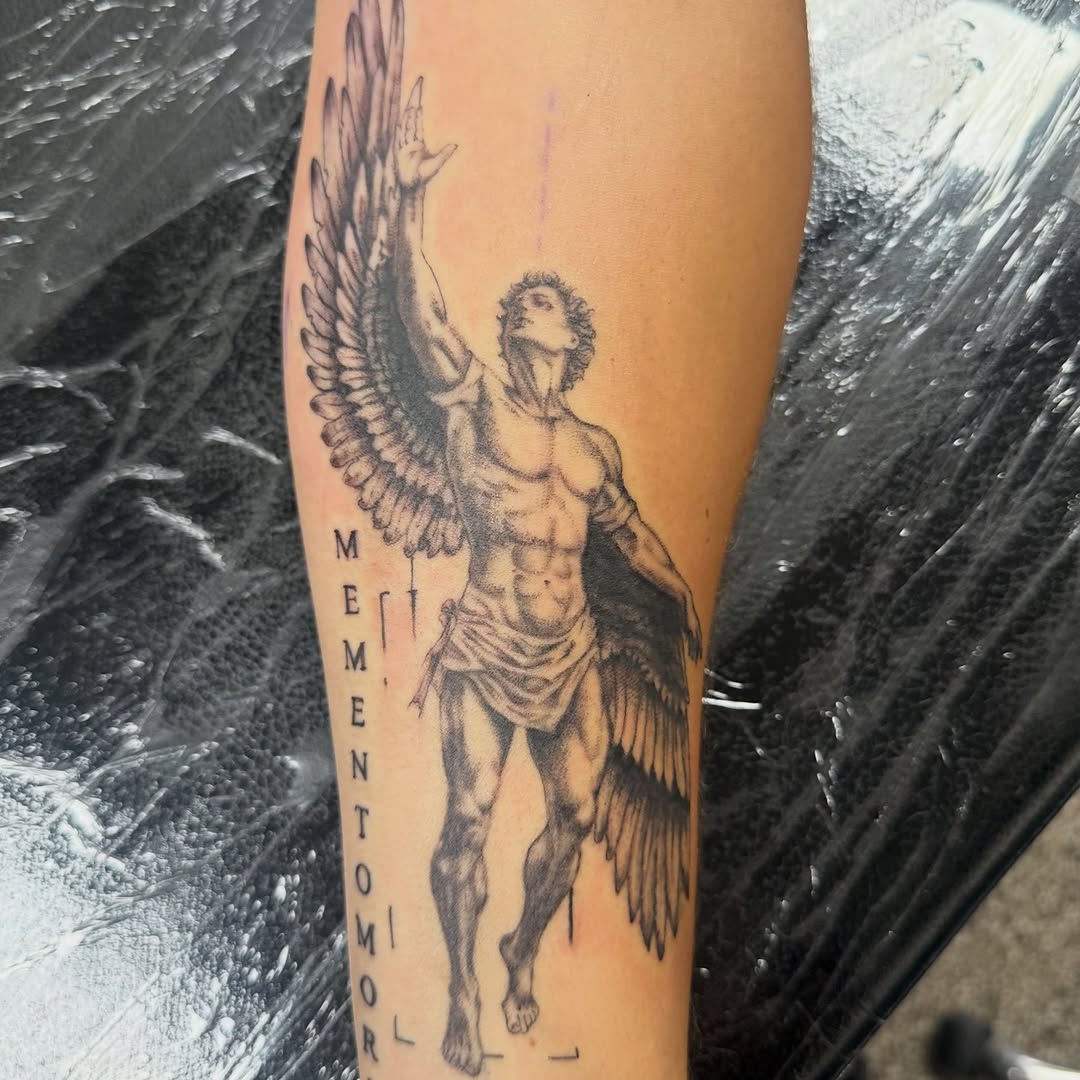 Tattoo by @cherrypoppingchuck — realism, black_and_grey