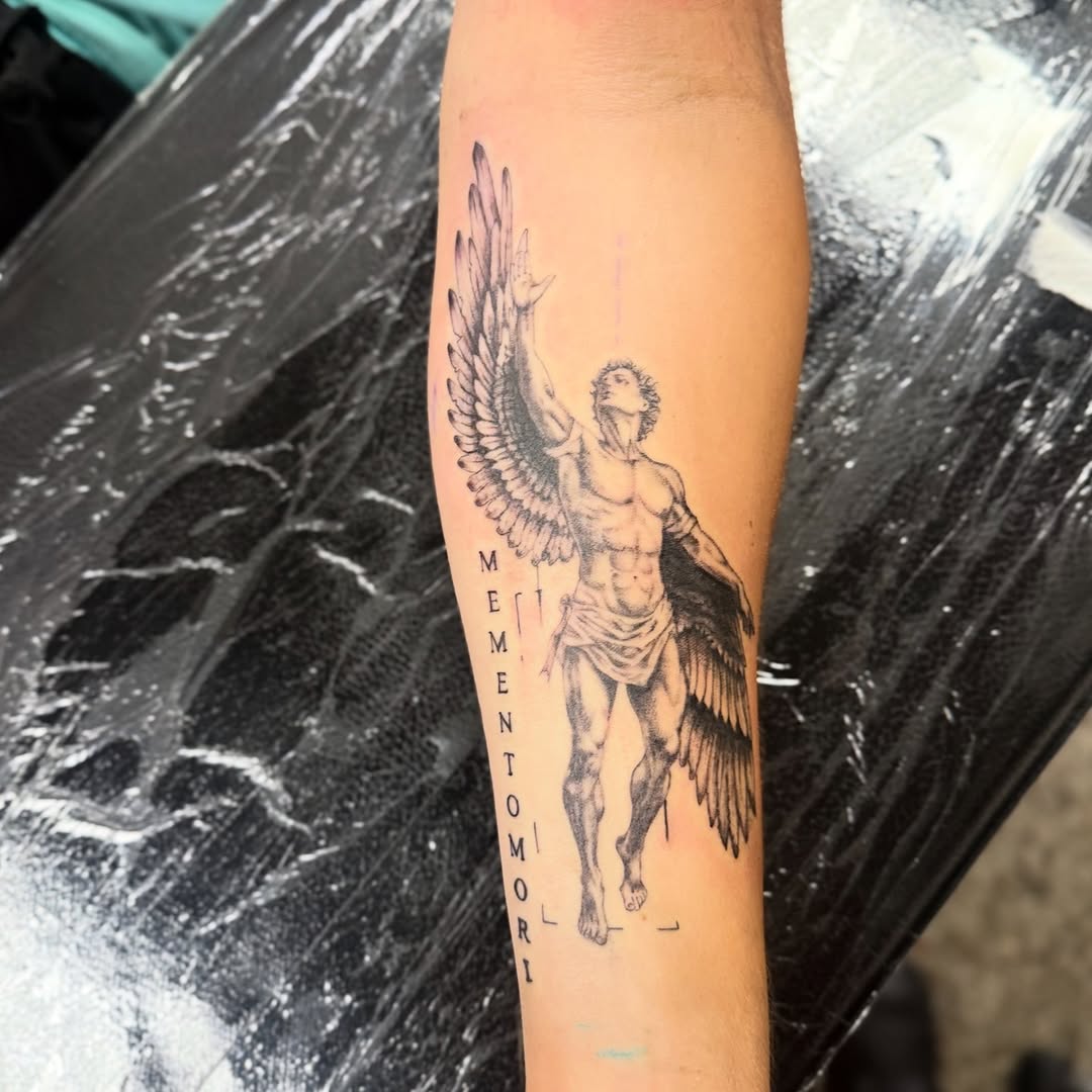 Tattoo by @cherrypoppingchuck — black_and_grey, realism