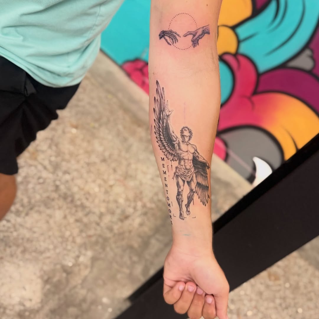 Tattoo by @cherrypoppingchuck — black_and_grey, illustrative