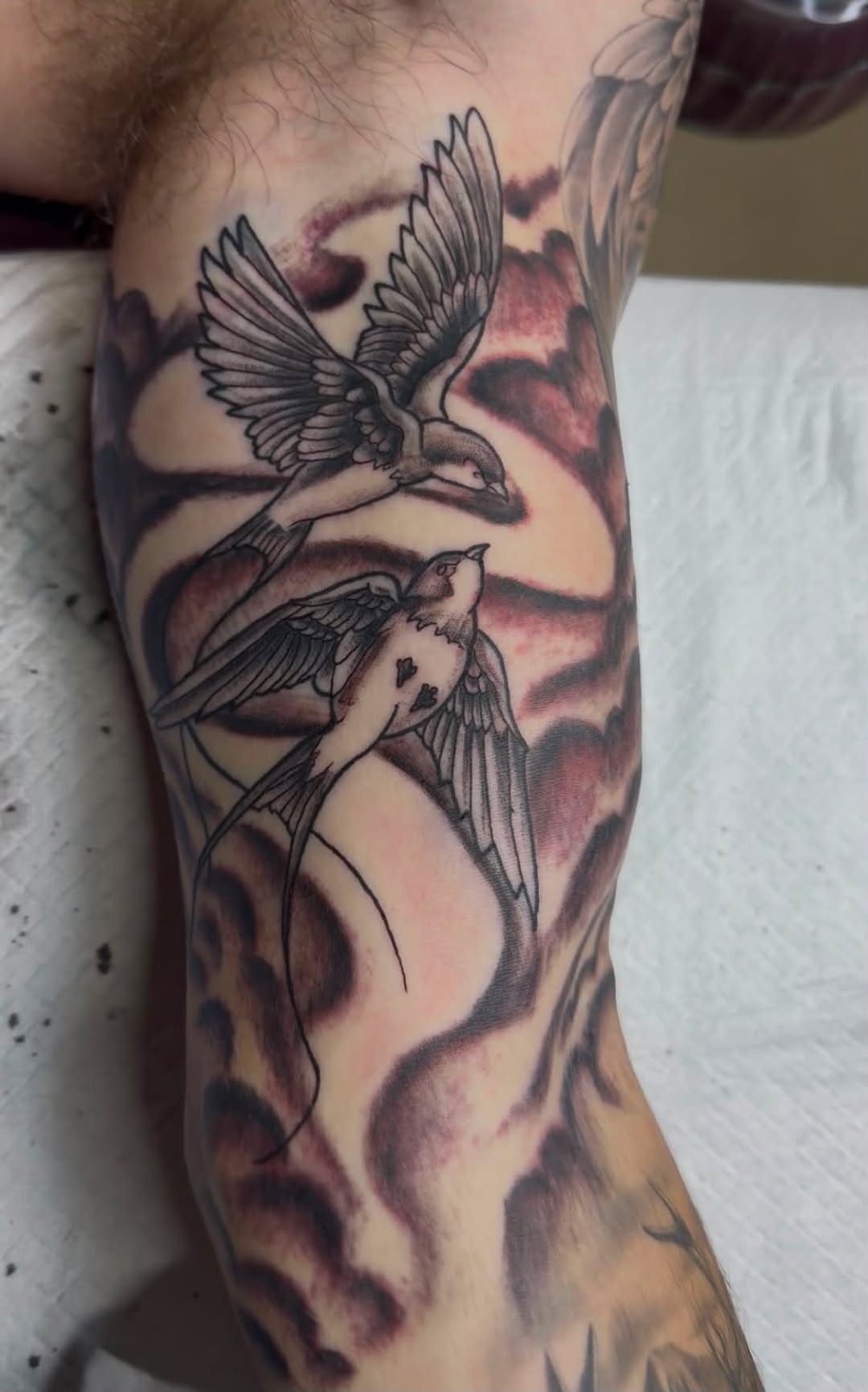 Tattoo by @catfishjimmytattoos — black_and_grey, fine_line