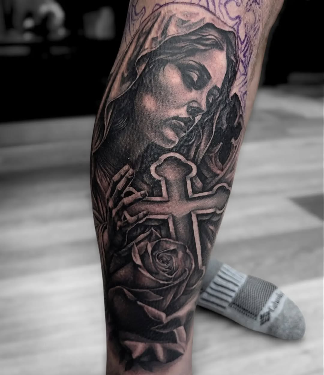 Tattoo by @saragtattoo_design — realism, black_and_grey