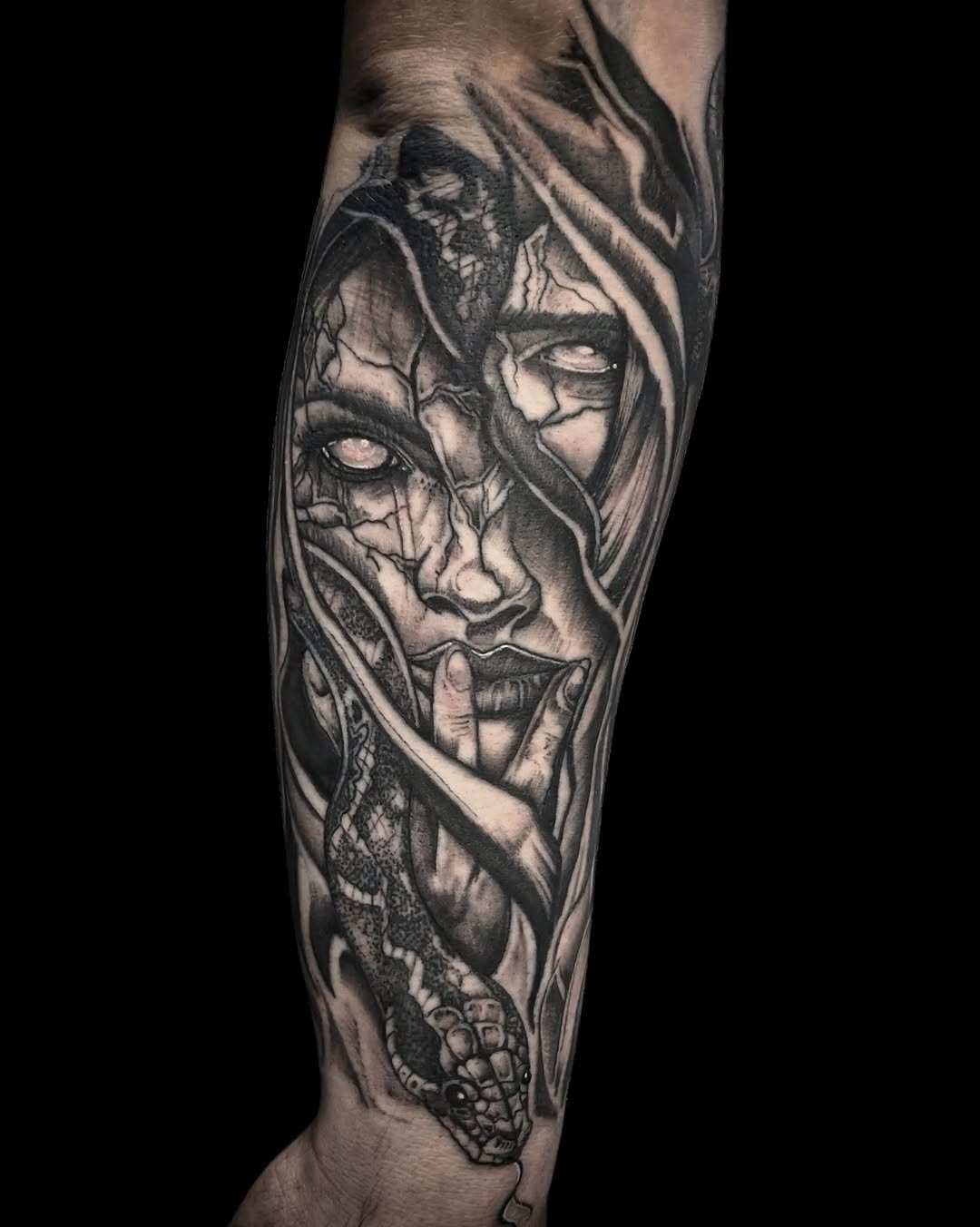 Tattoo by @powetattoos — realism, black_and_grey