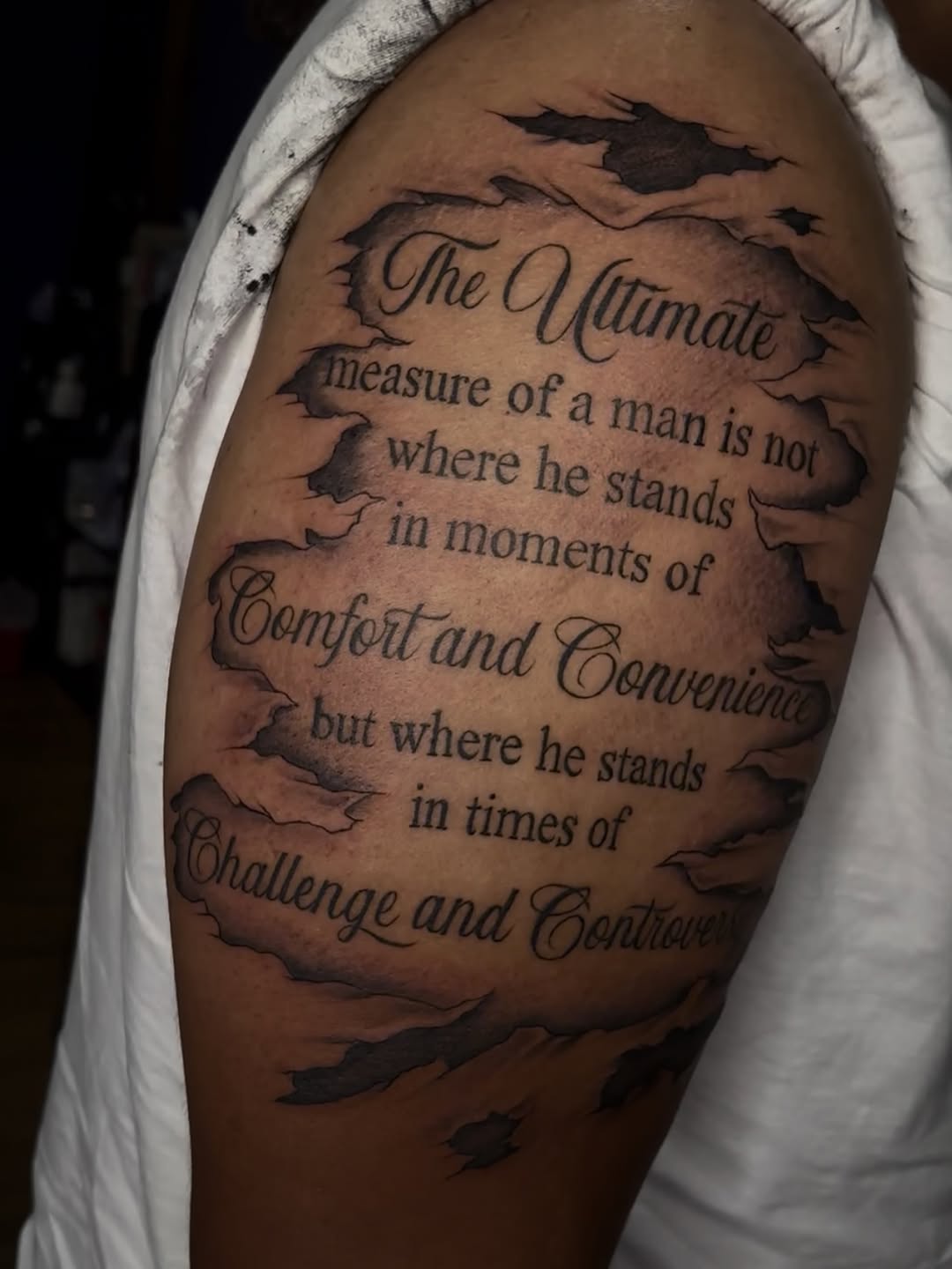 Tattoo by @inkby.lee โ lettering_script, black_and_grey