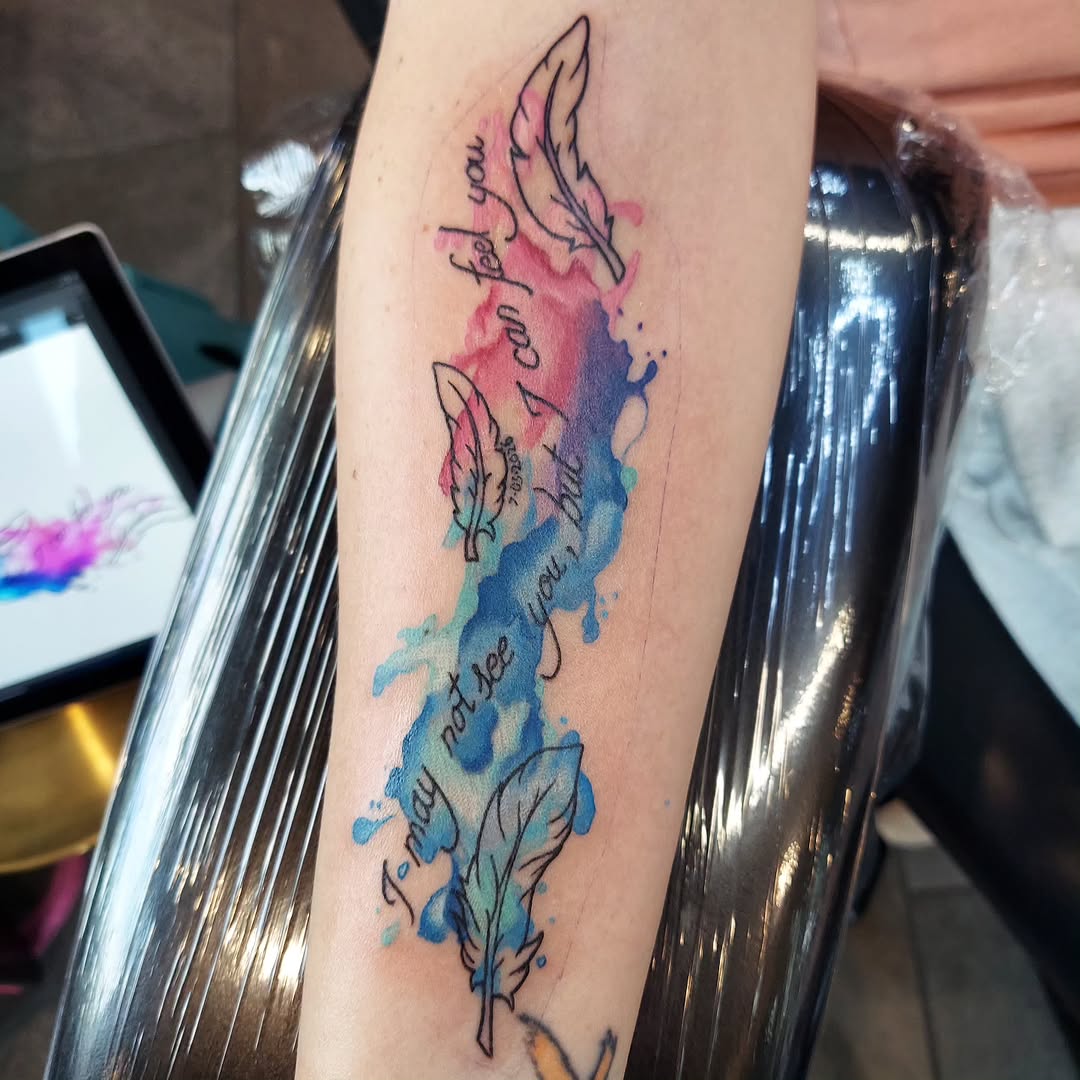 Tattoo by @prismbaby920 — illustrative, watercolor