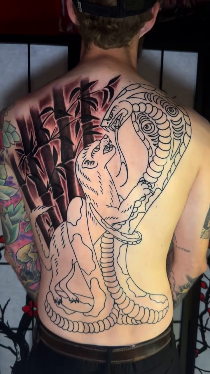 Tattoo by @robfehrman — japanese_irezumi, black_and_grey