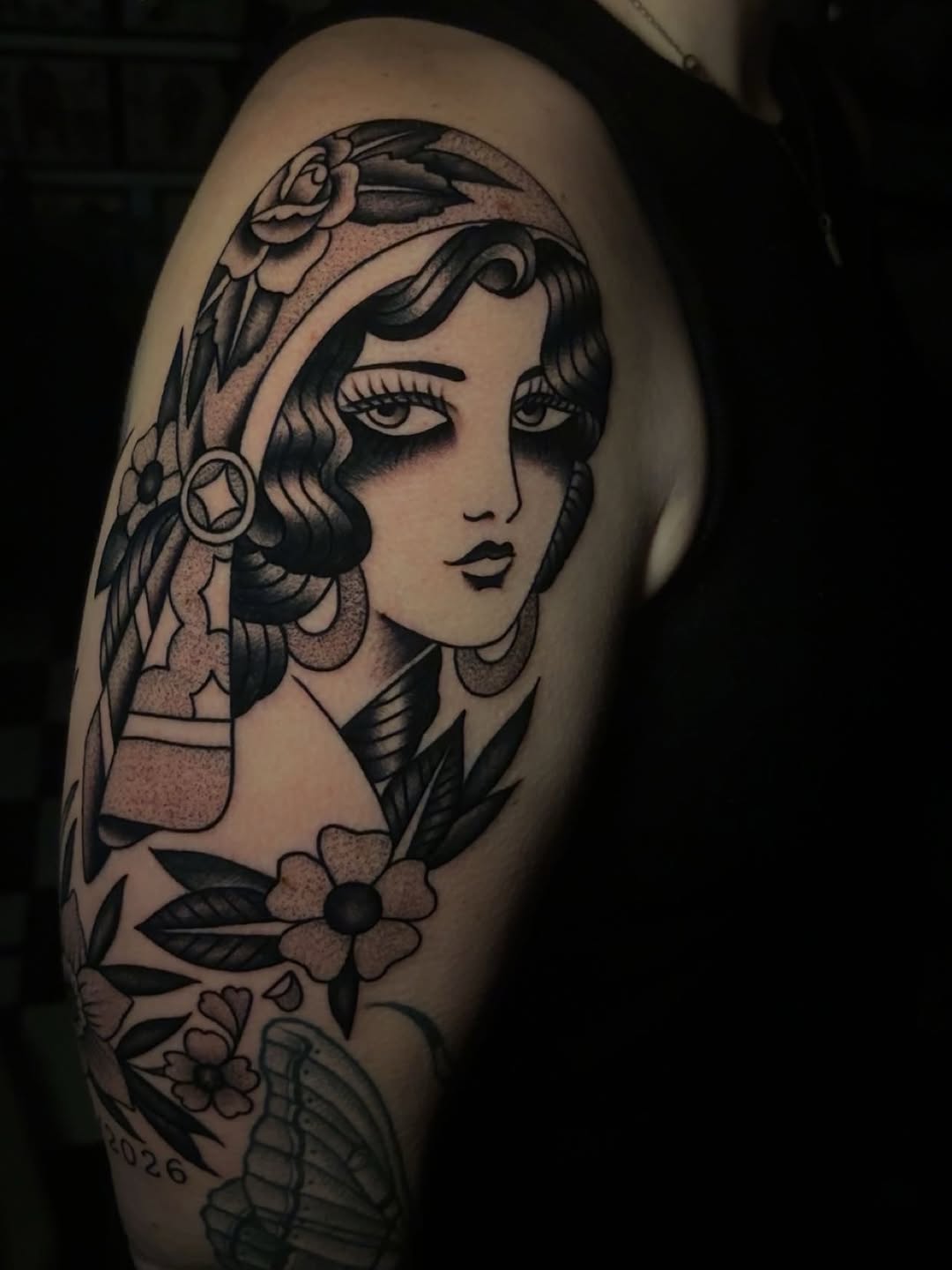 Tattoo by @chrisprincejr — american_traditional, black_and_grey