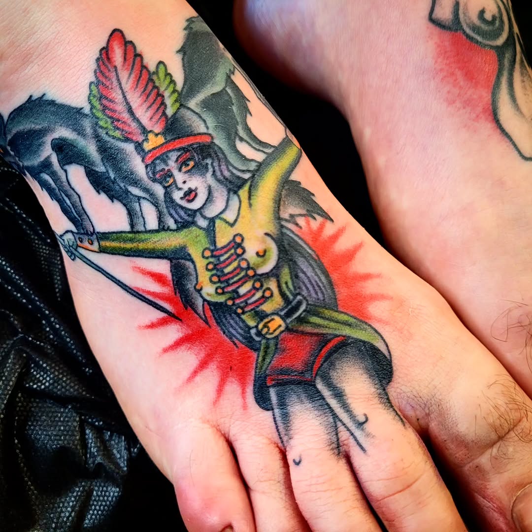 Tattoo by @werexwolf — american_traditional, neo_traditional