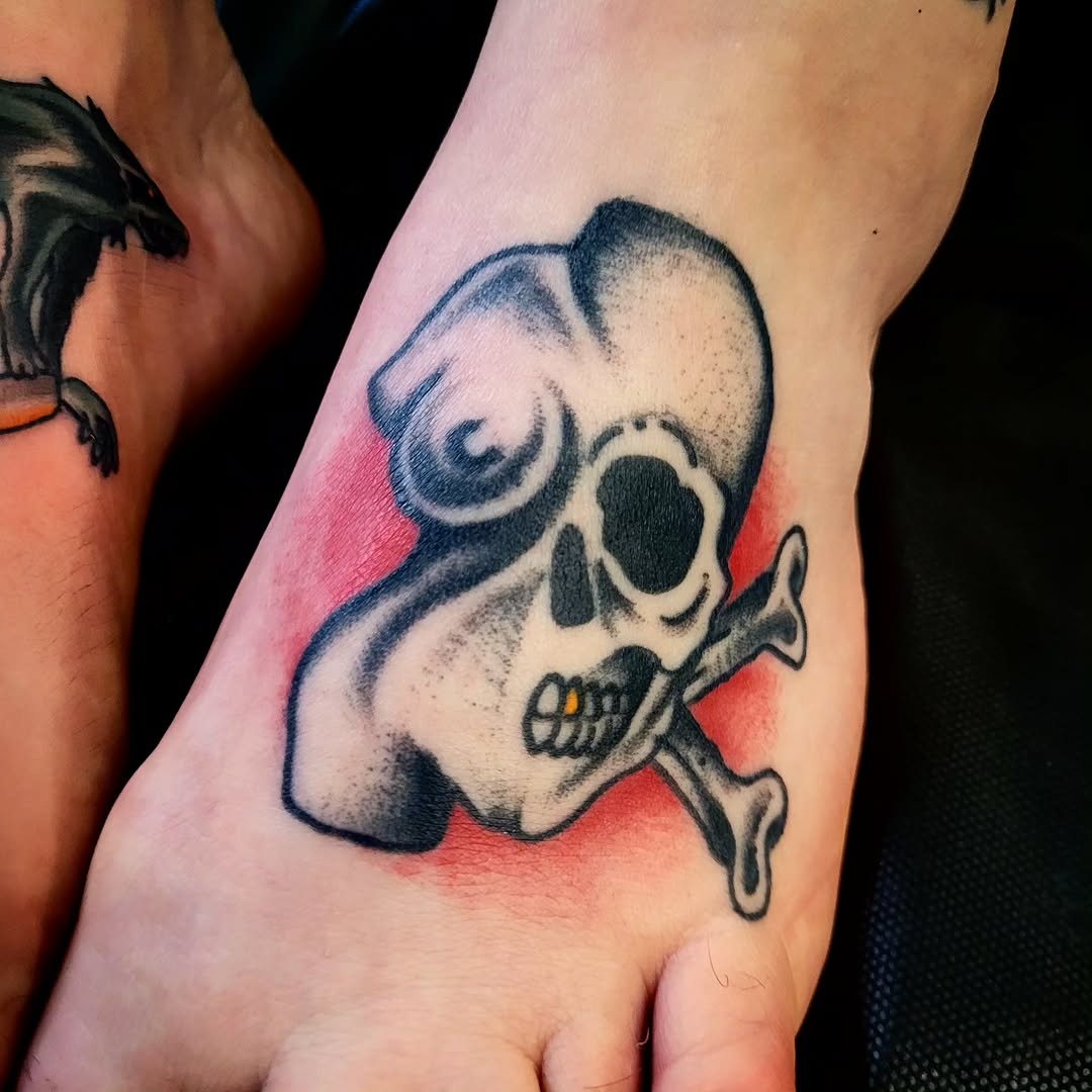 Tattoo by @werexwolf — american_traditional, black_and_grey