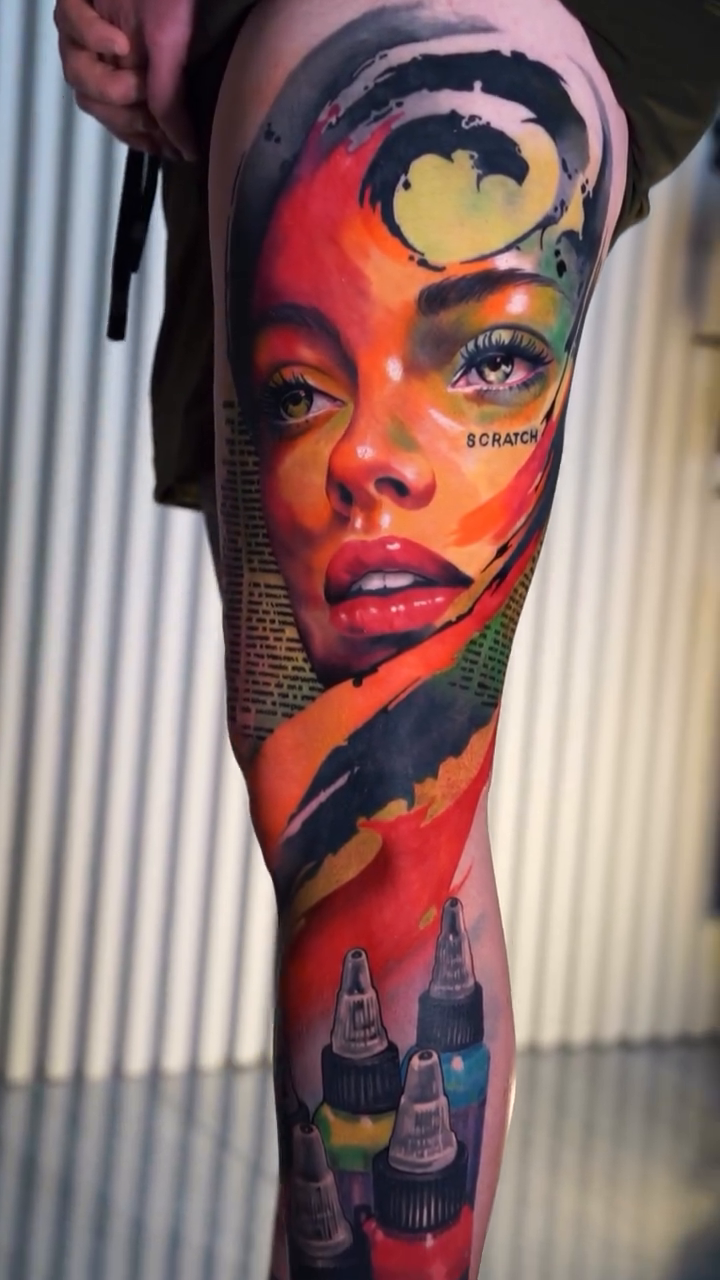 Tattoo by @dariel_negrin — realism, trash_polka