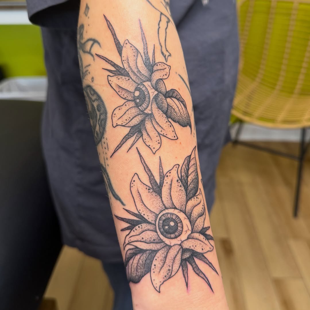 Tattoo by @taylormade_tst — black_and_grey, dark_realism