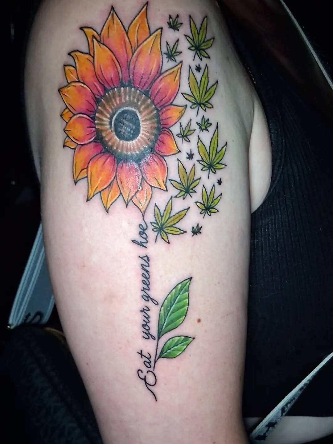 Tattoo by @tattoodaveatlivingcanvastattoo — illustrative, lettering_script