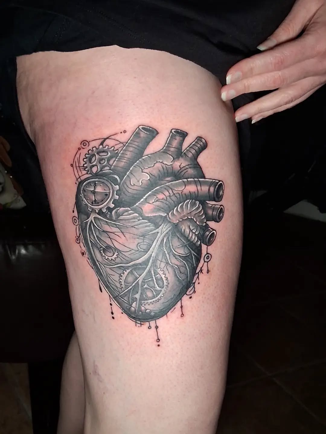 Tattoo by @tattoodaveatlivingcanvastattoo — black_and_grey, illustrative