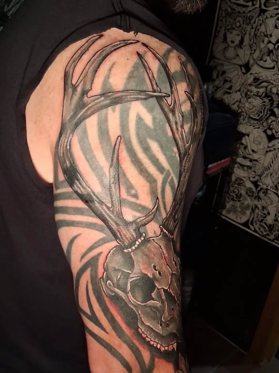 Tattoo by @tattoodaveatlivingcanvastattoo — realism, black_and_grey