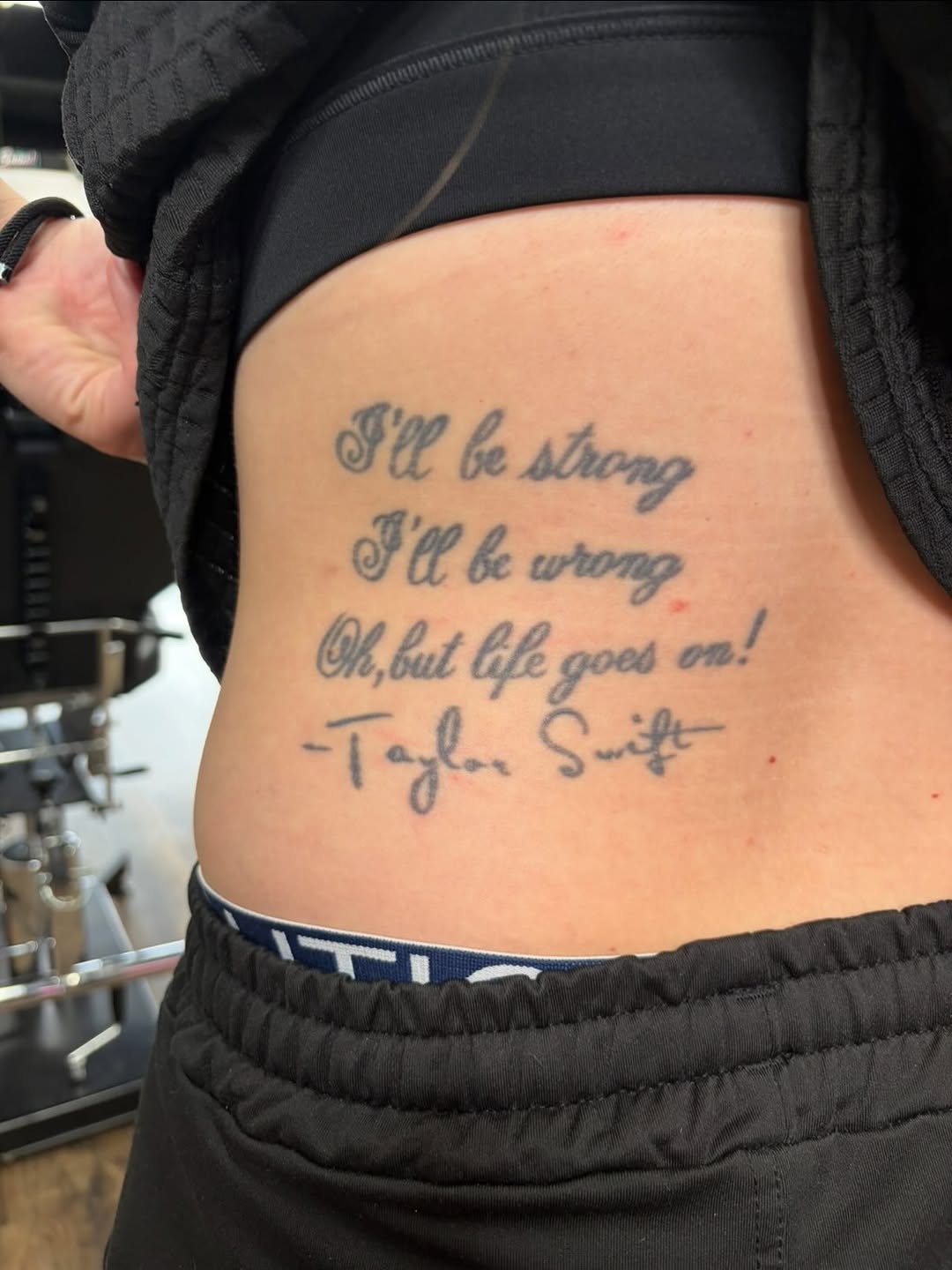 Tattoo by @artbymeado — lettering_script, fine_line