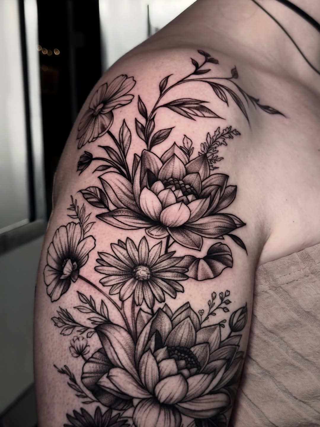 Tattoo by @inkedannarchy — black_and_grey, realism