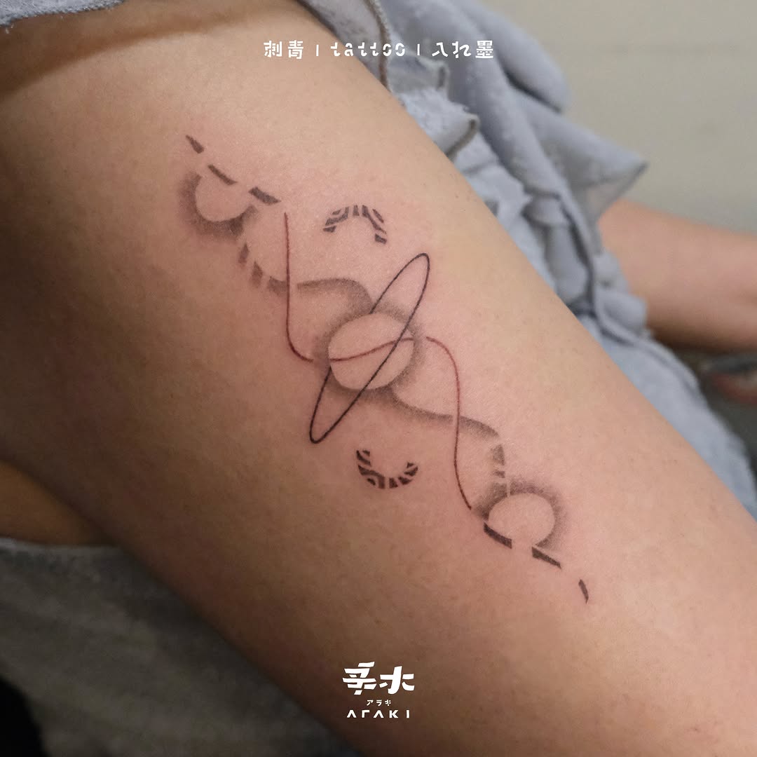 Tattoo by @araki_tattoo — geometric, fine_line