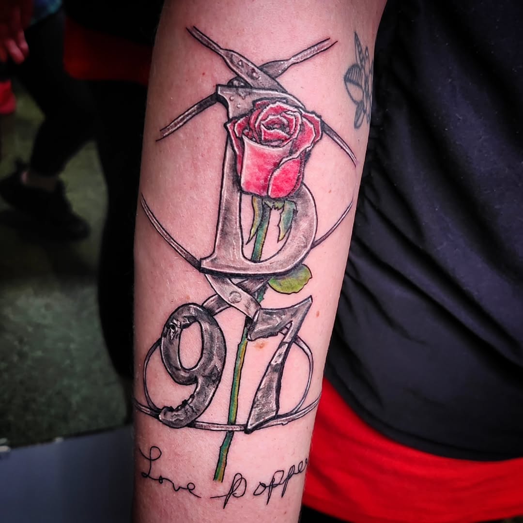 Tattoo by @tattoosbyalmond — black_and_grey, lettering_script