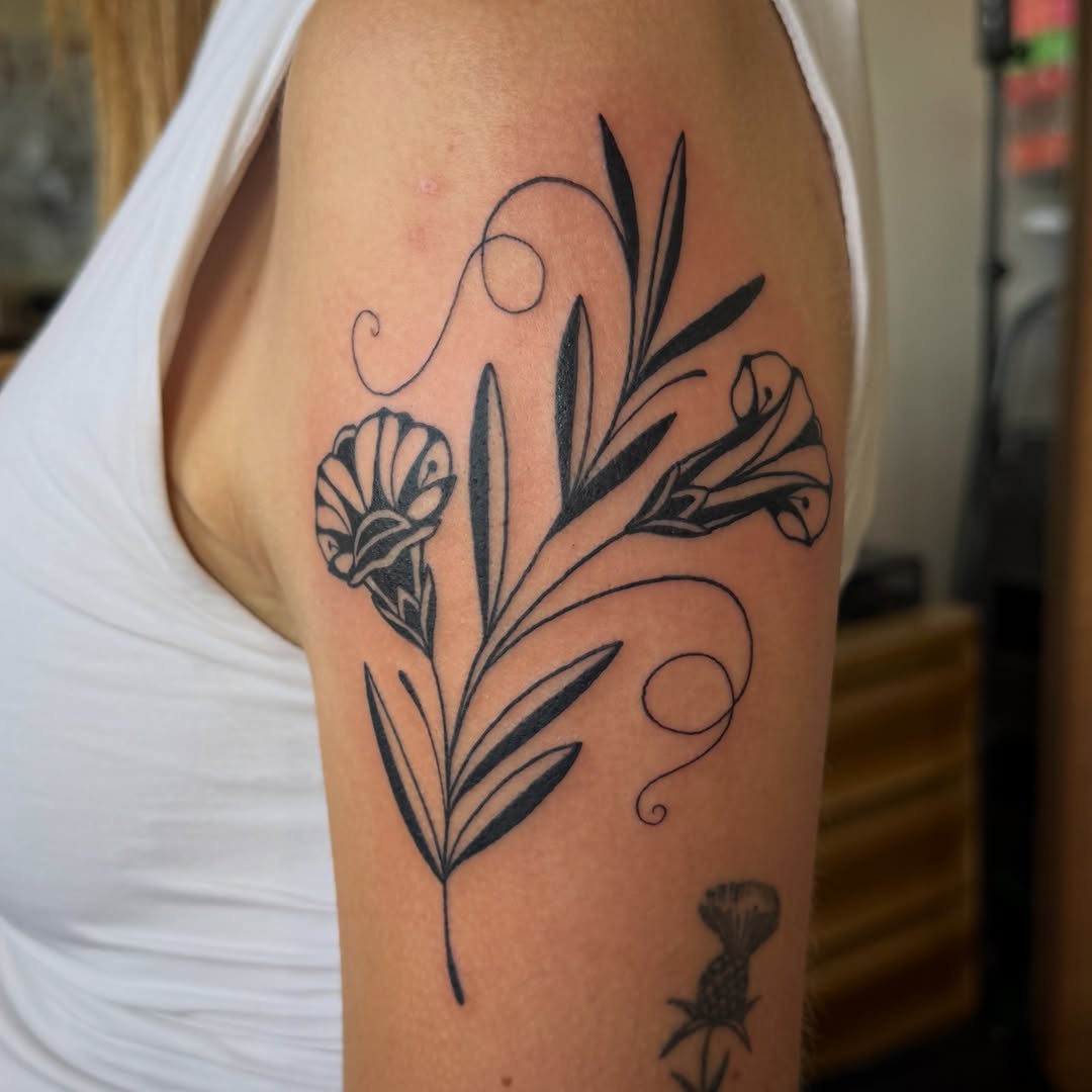 Tattoo by @leahearltattoo — black_and_grey