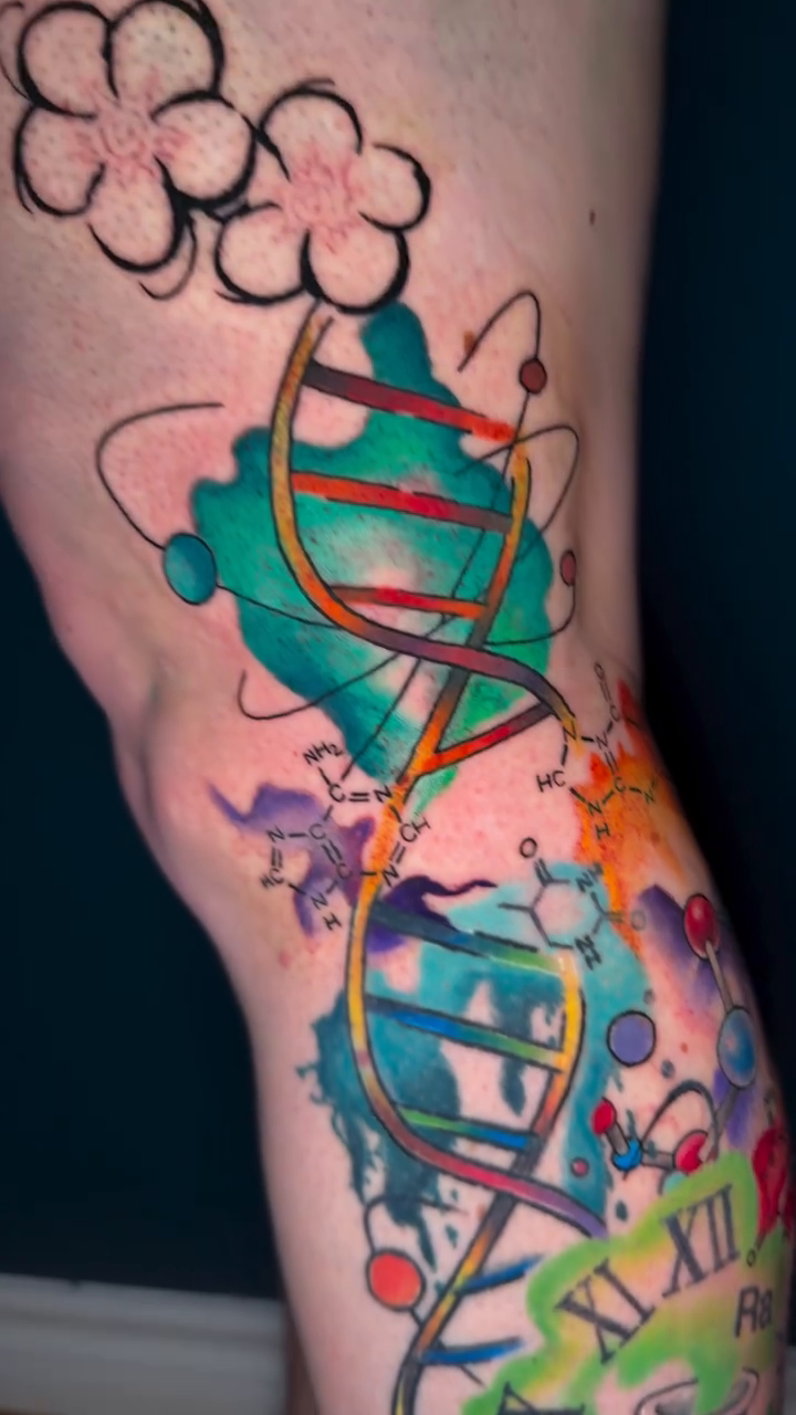Tattoo by @erintattoos — illustrative, watercolor