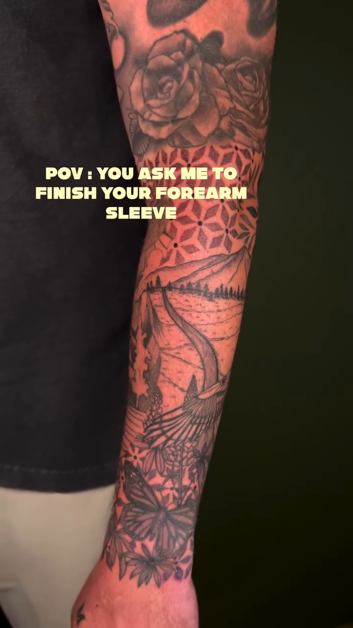 Tattoo by @lexcreotattoos โ illustrative, black_and_grey