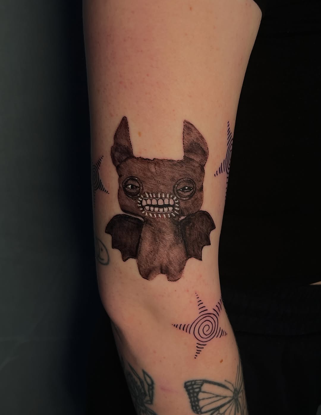 Tattoo by @rachelftattoos — blackwork