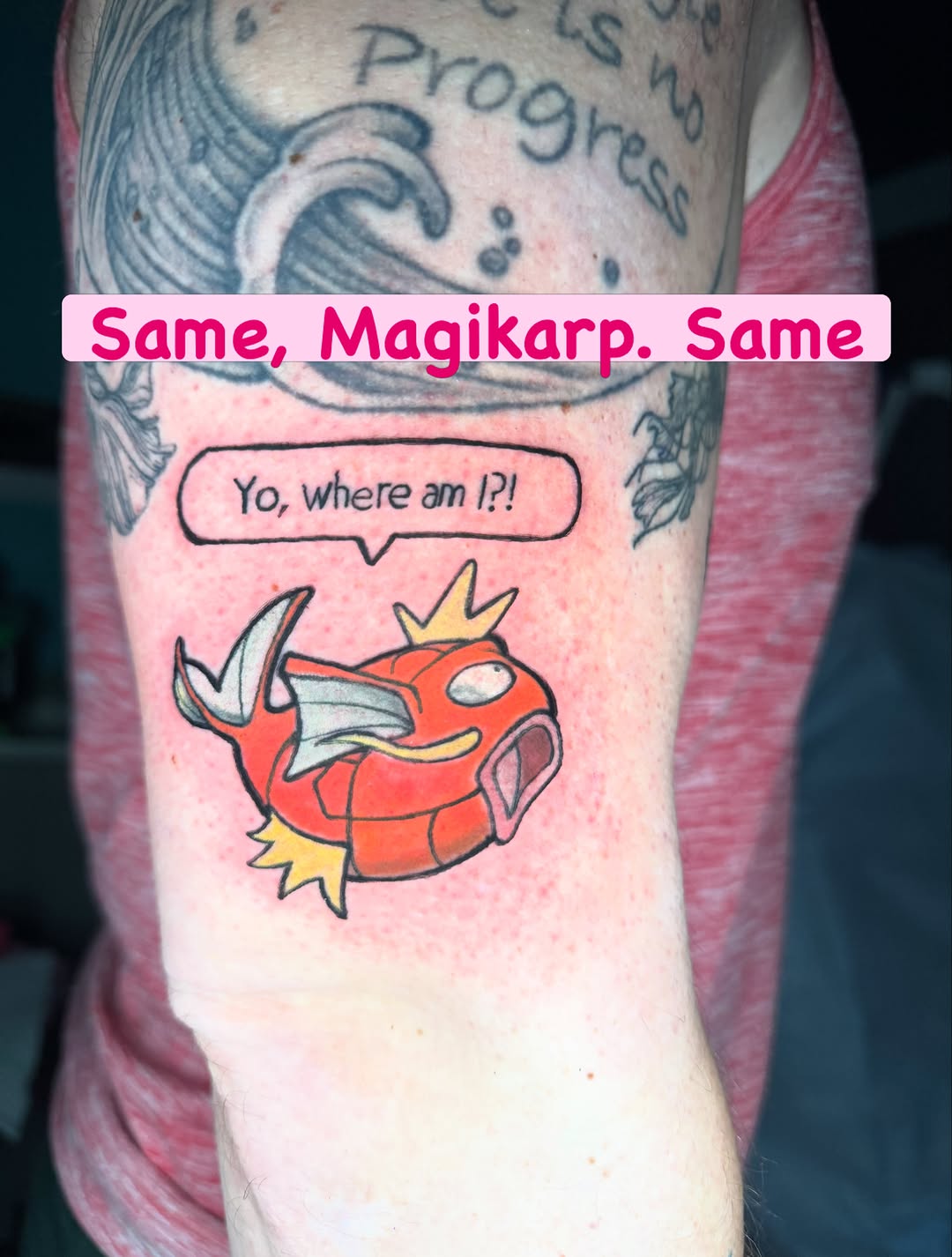 Tattoo by @petal.and.pigment.tattoos — anime, lettering_script