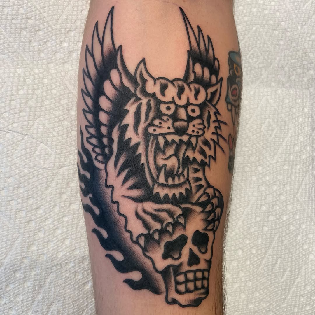 Tattoo by @thedeadwhatever — american_traditional, illustrative