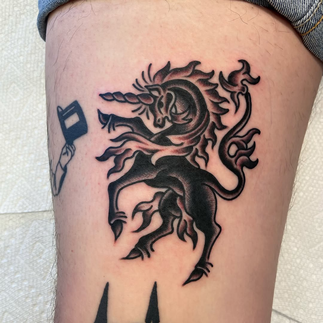 Tattoo by @thedeadwhatever — american_traditional, blackwork