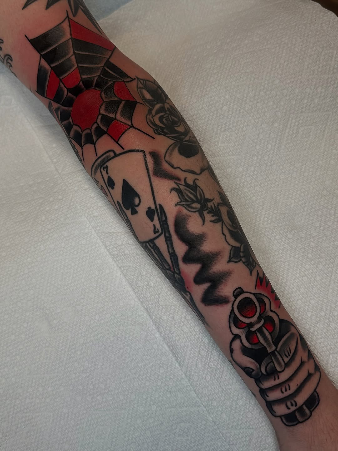 Tattoo by @spenceytattoos — american_traditional, illustrative