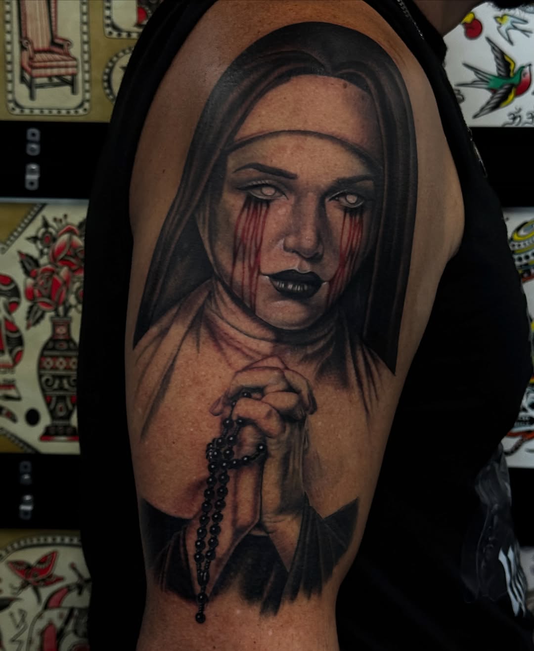 Tattoo by @inkyfruits โ realism, dark_realism