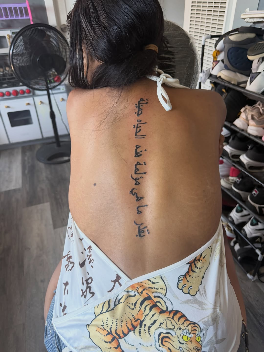 Tattoo by @tattsbybris — lettering_script, black_and_grey