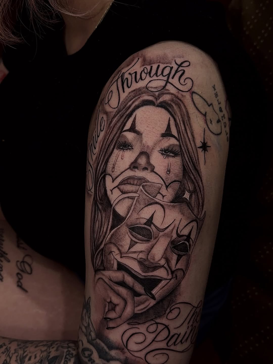 Tattoo by @addicted222inkk_ β chicano, black_and_grey