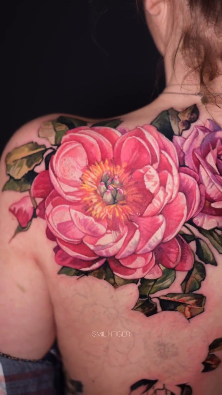 Tattoo by @smilintiger — realism, watercolor