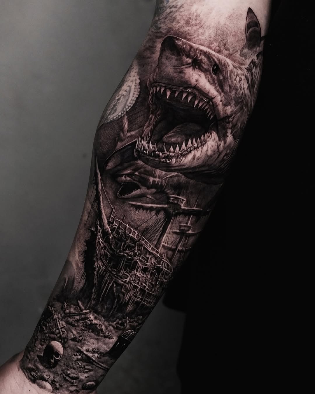 Tattoo by @by.daho โ realism, dark_realism