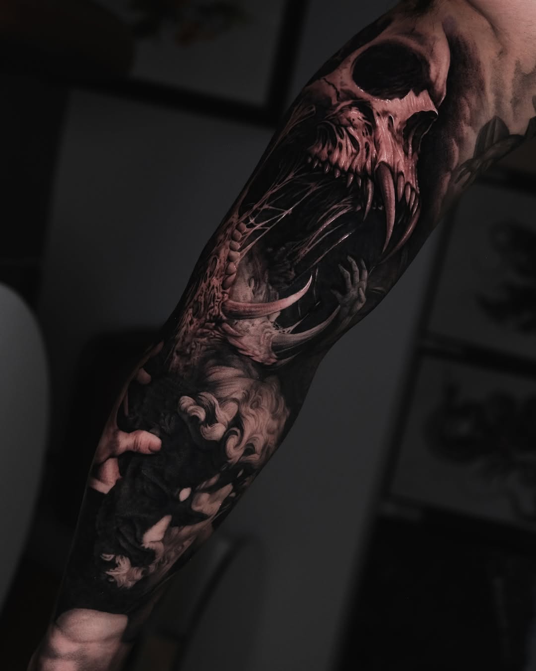 Tattoo by @by.daho โ dark_realism, black_and_grey