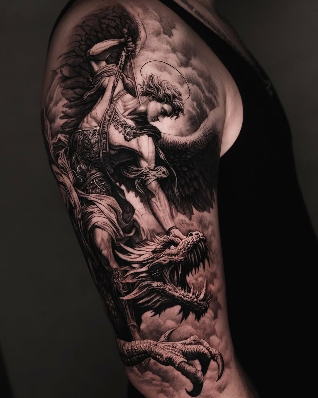 Tattoo by @by.daho โ realism, dark_realism