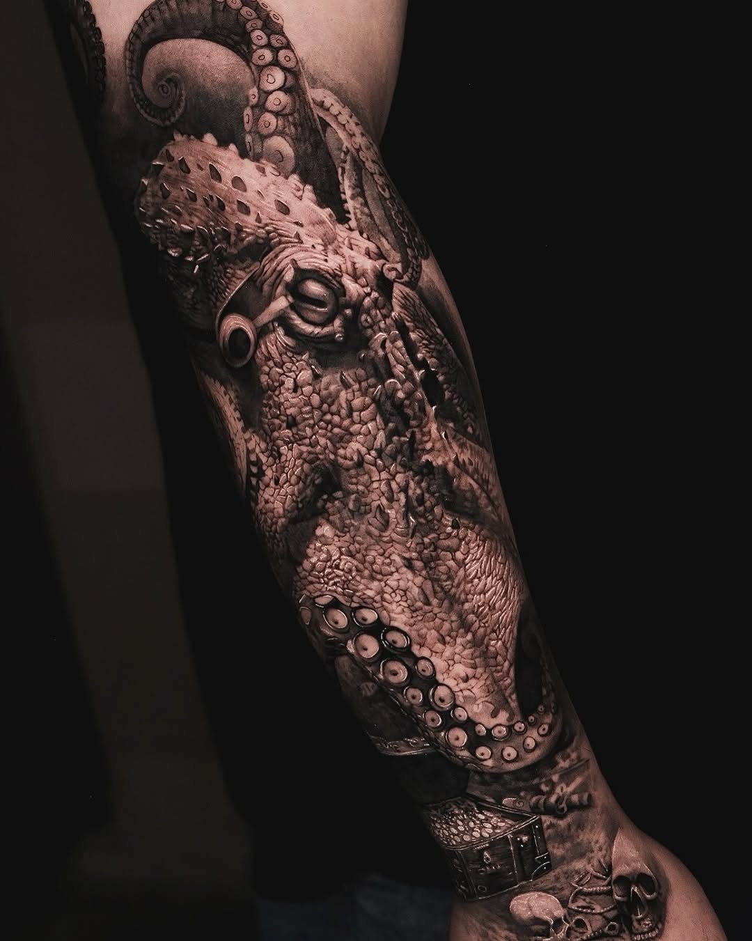 Tattoo by @by.daho โ realism, dark_realism
