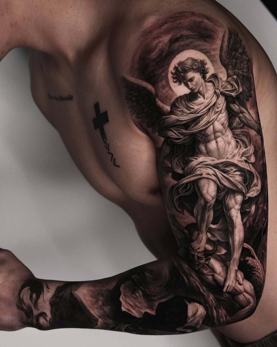 Tattoo by @by.daho โ realism, dark_realism