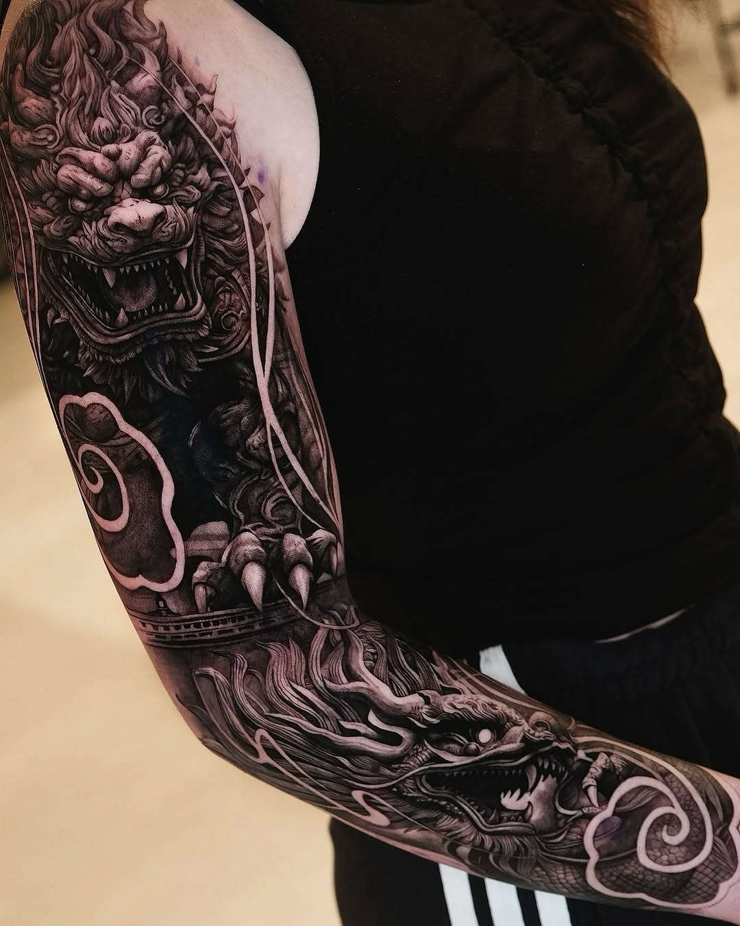 Tattoo by @by.daho โ black_and_grey, realism