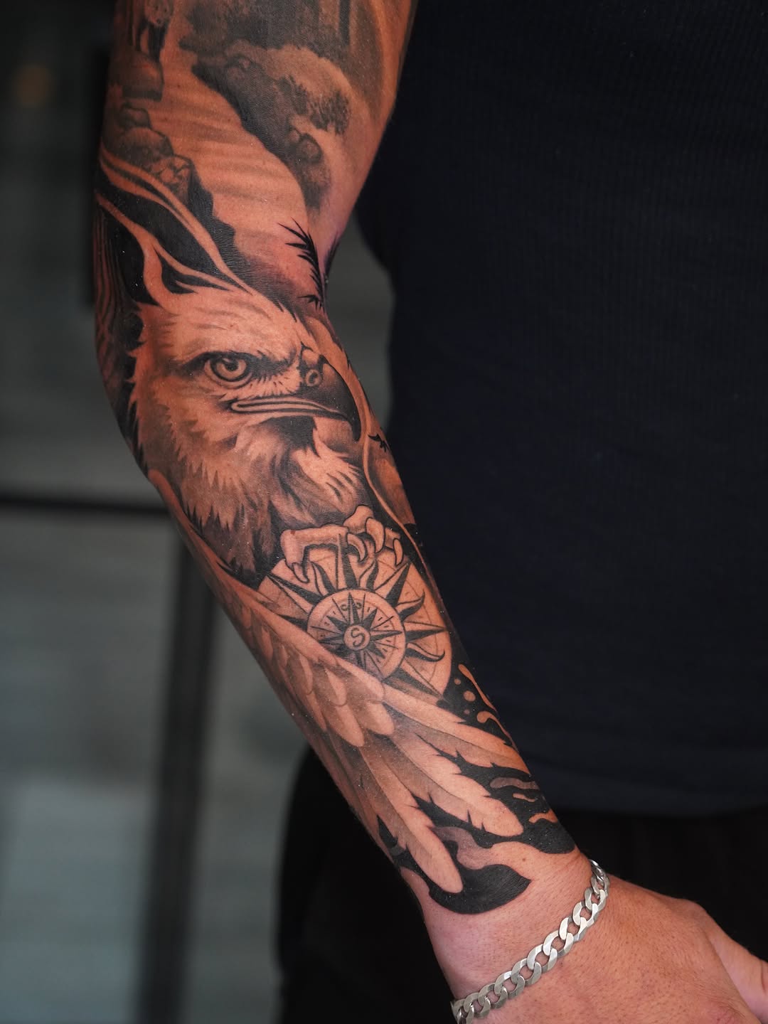 Tattoo by @artemtom — black_and_grey, realism