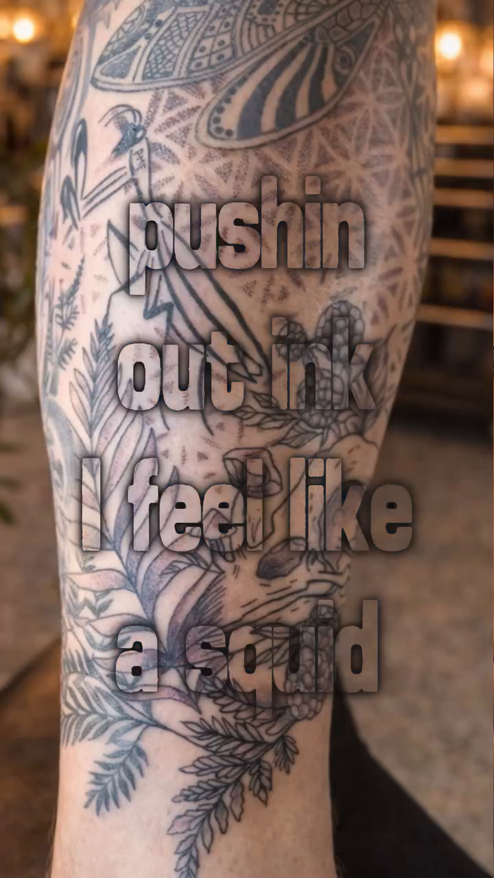 Tattoo by @dojolv — illustrative, lettering_script