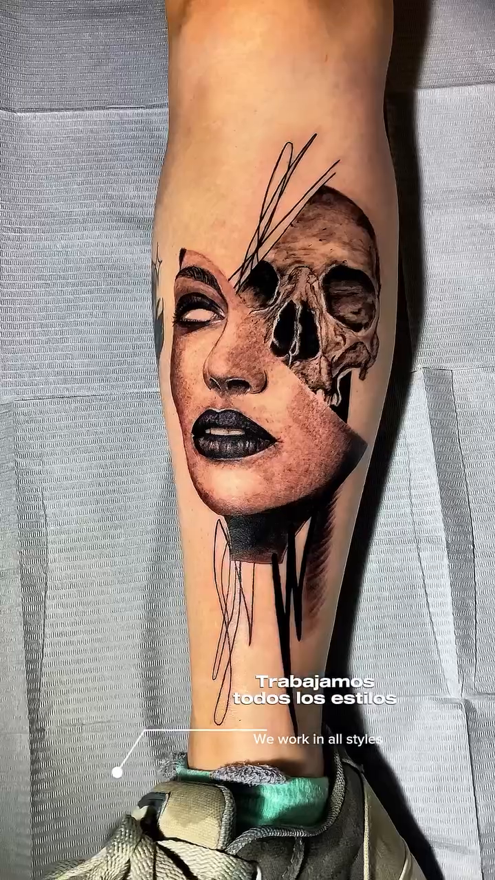 Tattoo by @sebastrussy โ realism, black_and_grey
