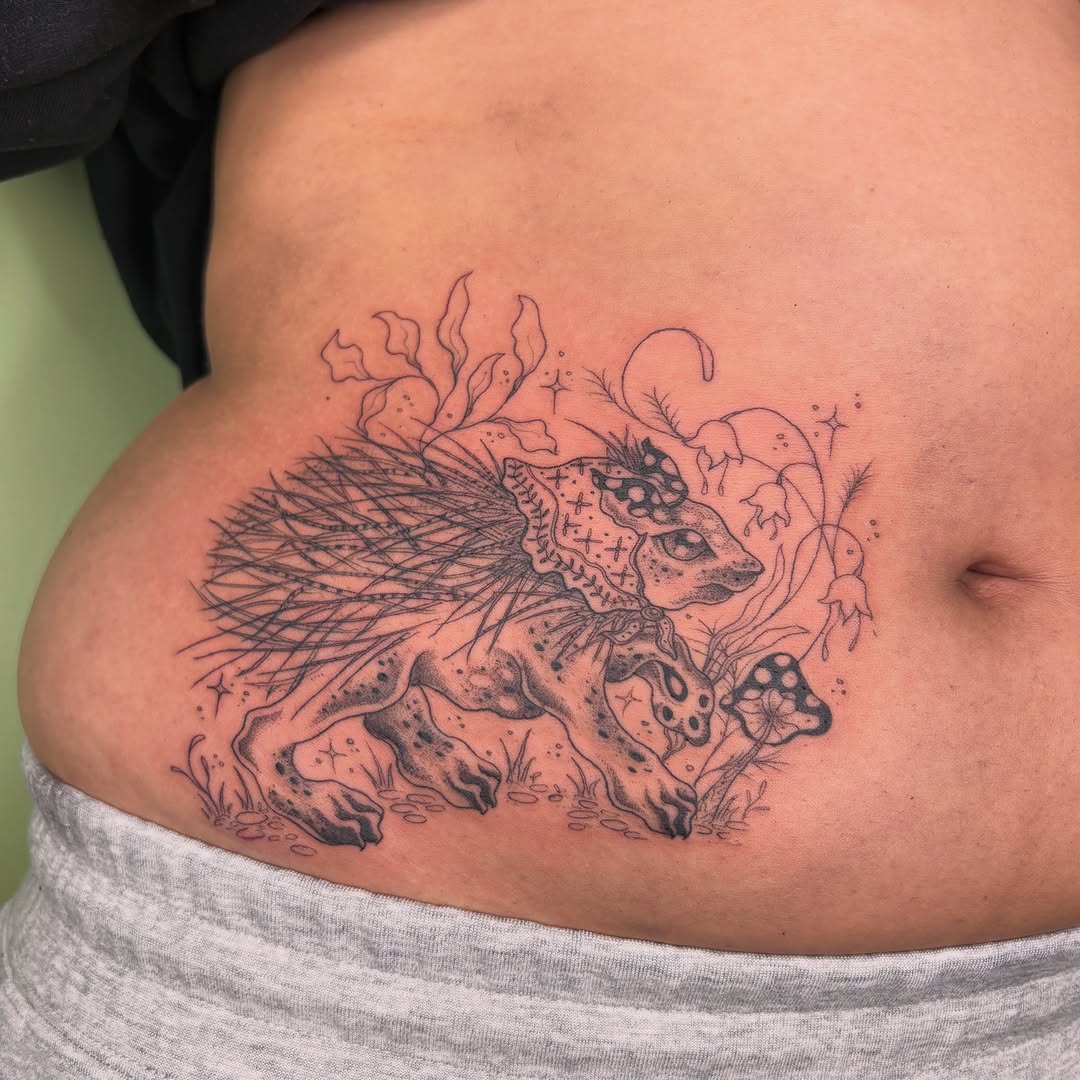 Tattoo by @shybirdtattoo β black_and_grey