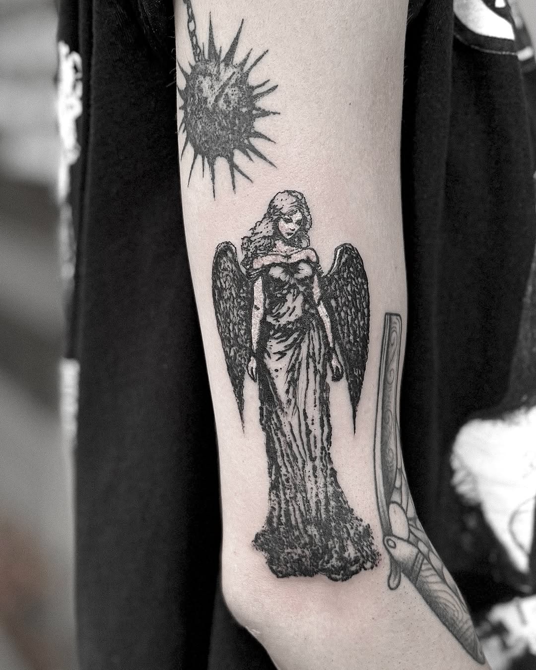 Tattoo by @inkofahma — blackwork