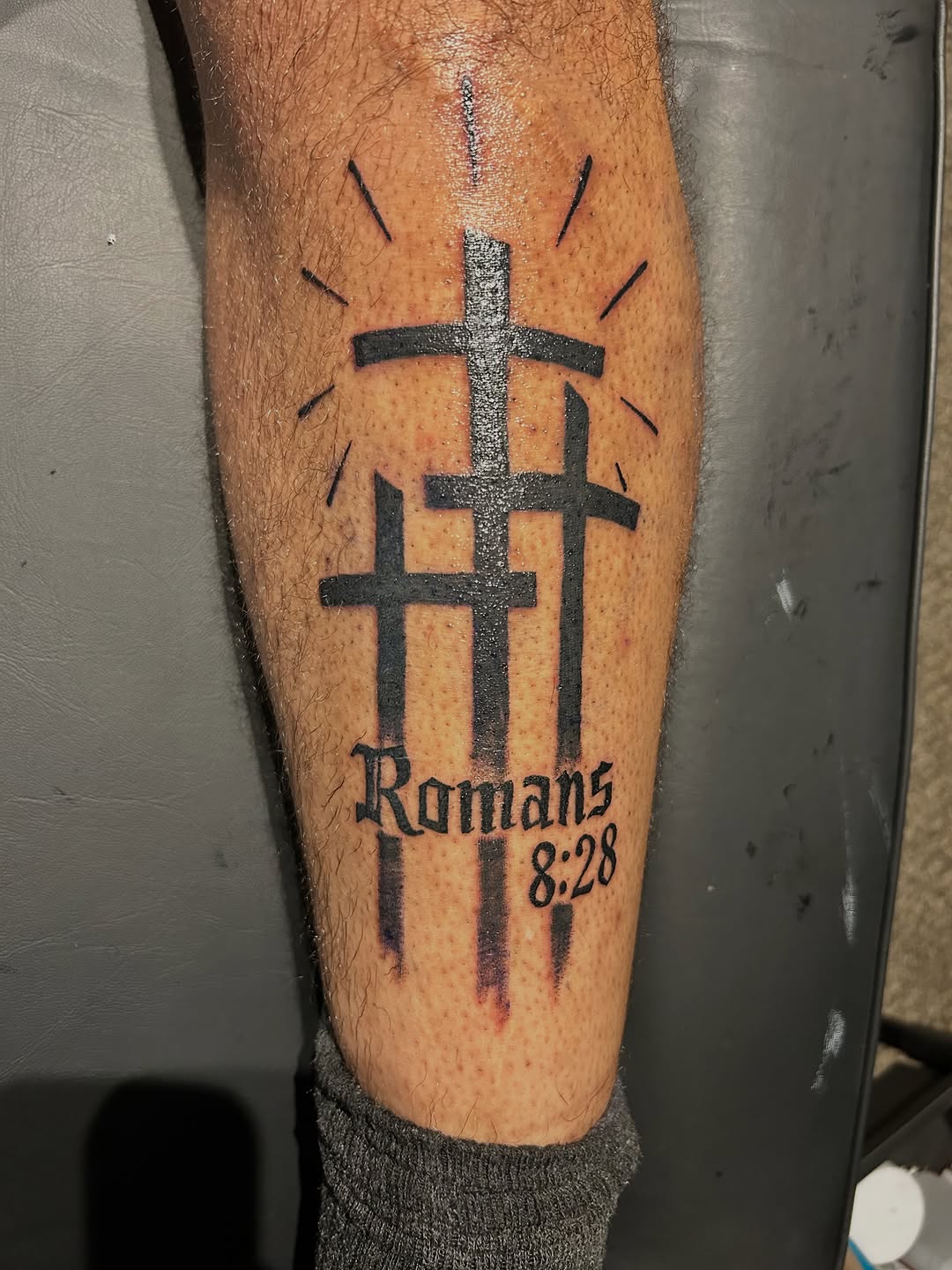 Tattoo by @tatzbythadon โ blackwork, lettering_script