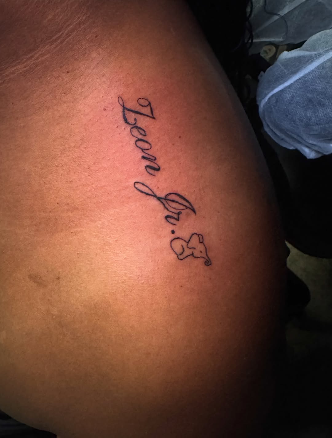 Tattoo by @dee.rtst — lettering_script, minimalist