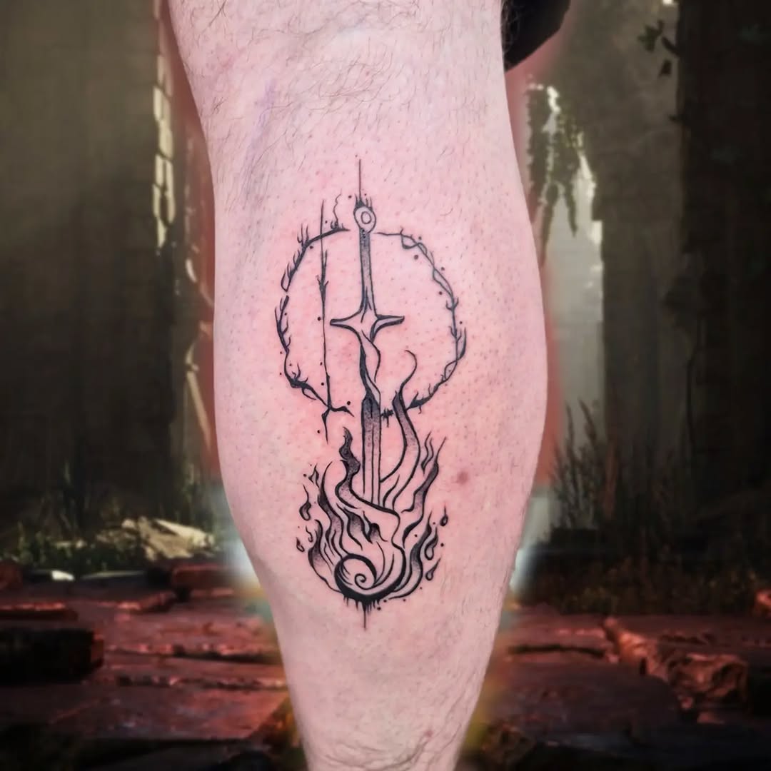 Tattoo by @wickedlilyink — illustrative, blackwork