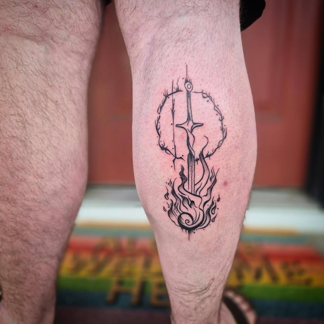 Tattoo by @wickedlilyink — illustrative, blackwork