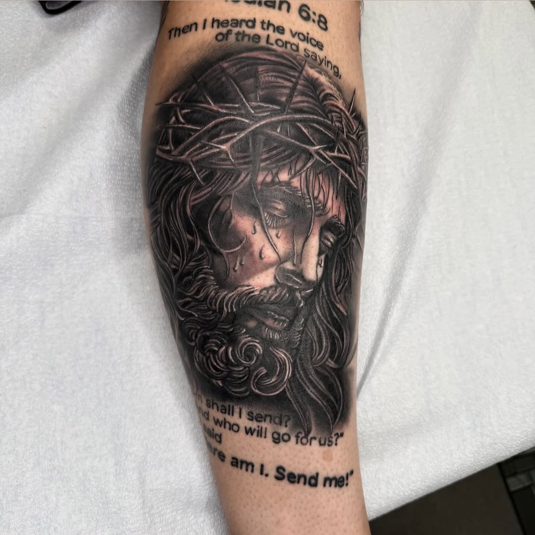 Tattoo by @artbyb_sitc — realism, black_and_grey